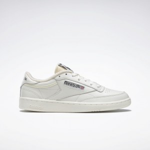 Chalk / Chalk / Black Reebok Club C 85 Vintage Shoes | 908564QKG