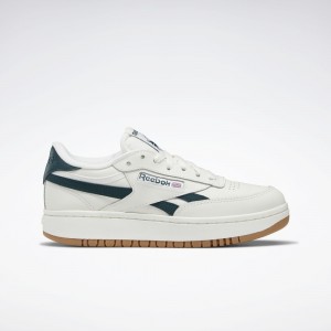 Chalk / Forest Green / Reebok Lee 3 Reebok Club C Double Revenge Shoes | 973182YGV