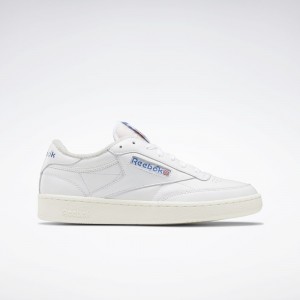 Ftwr White / Chalk / Vector Blue Reebok Club C 85 Vintage Shoes | 290147ZUP